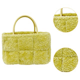 Maxbell Women Tote Bag Lightweight Female Hobo Bag Plush Bag for Shopping Street Yellow