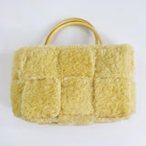 Maxbell Women Tote Bag Lightweight Female Hobo Bag Plush Bag for Shopping Street Yellow