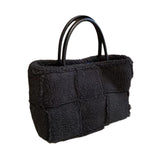 Maxbell Women Tote Bag Lightweight Female Hobo Bag Plush Bag for Shopping Street Black