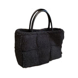 Maxbell Women Tote Bag Lightweight Female Hobo Bag Plush Bag for Shopping Street Black