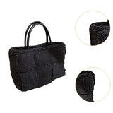 Maxbell Women Tote Bag Lightweight Female Hobo Bag Plush Bag for Shopping Street Black