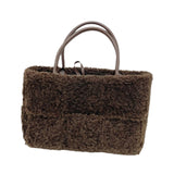 Maxbell Women Tote Bag Lightweight Female Hobo Bag Plush Bag for Shopping Street Brown