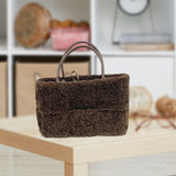 Maxbell Women Tote Bag Lightweight Female Hobo Bag Plush Bag for Shopping Street Brown