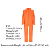Maxbell Prisoner Costume Dressing up Long Sleeve Coat Prison Jumpsuit