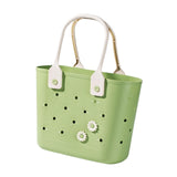 Maxbell Shower Caddy Basket Sturdy Storage Basket for Kitchen Household College Dorm Green