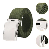 Maxbell Canvas Web Belt Hiking Wear Resistant Comfortable 41” Stretch Resistant Belt Green
