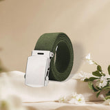 Maxbell Canvas Web Belt Hiking Wear Resistant Comfortable 41” Stretch Resistant Belt Green