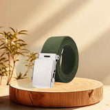 Maxbell Canvas Web Belt Hiking Wear Resistant Comfortable 41” Stretch Resistant Belt Green