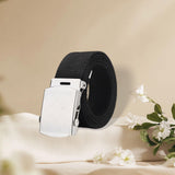 Maxbell Canvas Web Belt Hiking Wear Resistant Comfortable 41” Stretch Resistant Belt Black