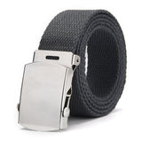 Maxbell Canvas Web Belt Hiking Wear Resistant Comfortable 41” Stretch Resistant Belt Grey