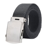 Maxbell Canvas Web Belt Hiking Wear Resistant Comfortable 41” Stretch Resistant Belt Grey