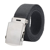 Maxbell Canvas Web Belt Hiking Wear Resistant Comfortable 41” Stretch Resistant Belt Grey