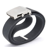 Maxbell Canvas Web Belt Hiking Wear Resistant Comfortable 41” Stretch Resistant Belt Grey