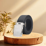 Maxbell Canvas Web Belt Hiking Wear Resistant Comfortable 41” Stretch Resistant Belt Grey