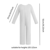 Maxbell Base Solid Color Performance Costume Roles Playing Prop Birthday Gift Outfit White S