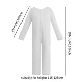 Maxbell Base Solid Color Performance Costume Roles Playing Prop Birthday Gift Outfit White M