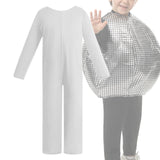 Maxbell Base Solid Color Performance Costume Roles Playing Prop Birthday Gift Outfit White M
