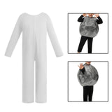 Maxbell Base Solid Color Performance Costume Roles Playing Prop Birthday Gift Outfit White M