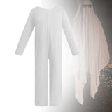 Maxbell Base Solid Color Performance Costume Roles Playing Prop Birthday Gift Outfit White Adults
