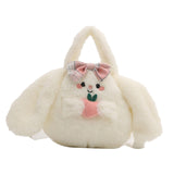 Maxbell Plush Crossbody Bag Plush Bag for Women Girl Comfortable Casual Shoulder Bag White
