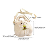 Maxbell Plush Crossbody Bag Plush Bag for Women Girl Comfortable Casual Shoulder Bag Khaki