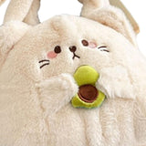 Maxbell Plush Crossbody Bag Plush Bag for Women Girl Comfortable Casual Shoulder Bag Khaki