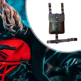Maxbell Waist Bag PU Versatile Medieval Belt Pouch for Costume Performance Halloween Black