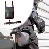 Maxbell Waist Bag PU Versatile Medieval Belt Pouch for Costume Performance Halloween Black