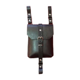 Maxbell Waist Bag PU Versatile Medieval Belt Pouch for Costume Performance Halloween Black