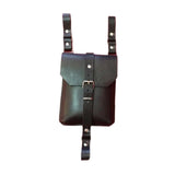Maxbell Waist Bag PU Versatile Medieval Belt Pouch for Costume Performance Halloween Black