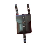 Maxbell Waist Bag PU Versatile Medieval Belt Pouch for Costume Performance Halloween Black