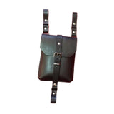 Maxbell Waist Bag PU Versatile Medieval Belt Pouch for Costume Performance Halloween Black