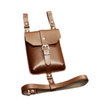 Maxbell Waist Bag PU Versatile Medieval Belt Pouch for Costume Performance Halloween Brown