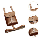 Maxbell Waist Bag PU Versatile Medieval Belt Pouch for Costume Performance Halloween Brown