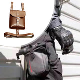 Maxbell Waist Bag PU Versatile Medieval Belt Pouch for Costume Performance Halloween Brown