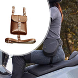 Maxbell Waist Bag PU Versatile Medieval Belt Pouch for Costume Performance Halloween Brown