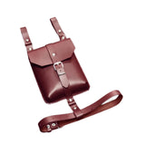 Maxbell Waist Bag PU Versatile Medieval Belt Pouch for Costume Performance Halloween Red