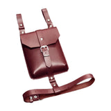 Maxbell Waist Bag PU Versatile Medieval Belt Pouch for Costume Performance Halloween Red