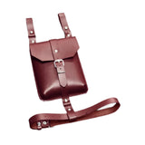 Maxbell Waist Bag PU Versatile Medieval Belt Pouch for Costume Performance Halloween Red