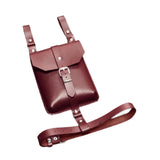 Maxbell Waist Bag PU Versatile Medieval Belt Pouch for Costume Performance Halloween Red