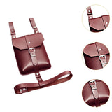 Maxbell Waist Bag PU Versatile Medieval Belt Pouch for Costume Performance Halloween Red