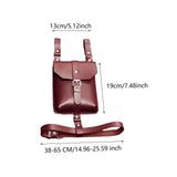 Maxbell Waist Bag PU Versatile Medieval Belt Pouch for Costume Performance Halloween Red