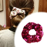 Maxbell Women Hair Scrunchie Sequin Hair Loop Shiny Fashion Mirror Elastic Hair Band