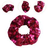 Maxbell Women Hair Scrunchie Sequin Hair Loop Shiny Fashion Mirror Elastic Hair Band
