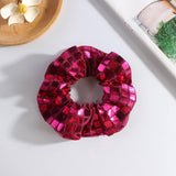Maxbell Women Hair Scrunchie Sequin Hair Loop Shiny Fashion Mirror Elastic Hair Band