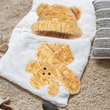 Maxbell Winter Warm Hat with Plush Scarf Women Tiger Printed Hat for Walking Fishing