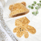 Maxbell Winter Warm Hat with Plush Scarf Women Tiger Printed Hat for Walking Fishing