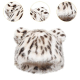Maxbell Faux Fur Hat Men Women Comfortable Bear Ears Hat for Walking Outdoor Fishing