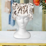 Maxbell Faux Fur Hat Men Women Comfortable Bear Ears Hat for Walking Outdoor Fishing