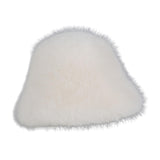 Maxbell Women Fisherman Hat Windproof Snow Cap Bucket Hat for Travel Outdoor Walking White